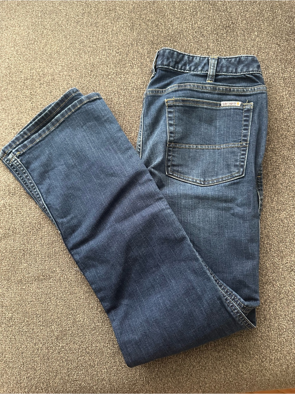 Carhartt Womens Dark Blue slim fit Bootcut Jeans short 10